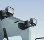 Pillar-less front cab glass for excellent visibility As
