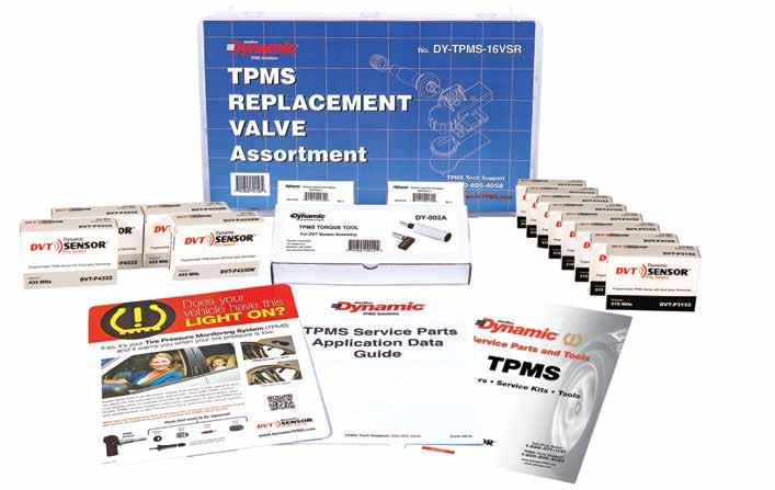 TPMS Starter Kits Programmable DVT-12PSVSR TPMS Valve Stem/ Pro-Select Programmable Sensor Starter Kit Contains DY-TPMS-16VSR starter kit, 16 of the most popular replacement valve stems for OE
