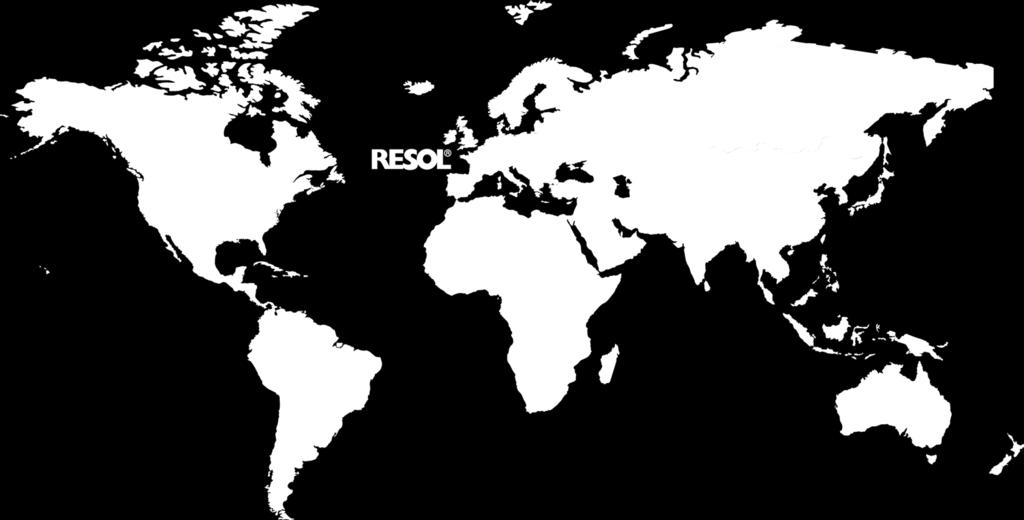 RESOL international Partners for distribution and support in 20 countries on 5