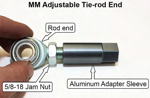 Be careful to avoid moving the position of the factory jam nut to minimize changing the toe setting. Snug the factory jam nut against the aluminum adapter sleeve.