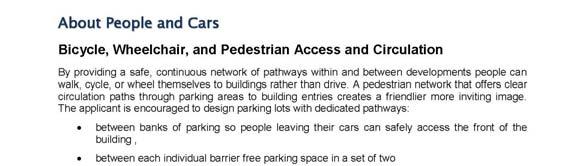 Design Guidelines Address general pedestrian