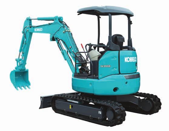 SK35SR-6 CAB AND CANOPY Cab Operating Weight 3,770kg Canopy Operating Weight 3,630kg Includes Kobelco s exclusive indr cooling system which reduces heat, noise and dust penetration.
