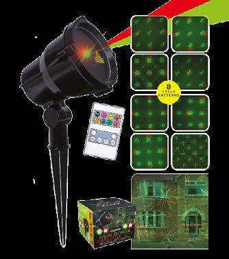 Outdoor Xmas Themed Laser Light Fitted plug with 6metre