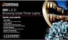ANIMATED SNOWFLAKES LED Battery Operated Timer Lights 1.