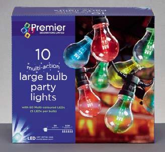 Party Bulb Light Set Fitted plug with 2metre lead 8
