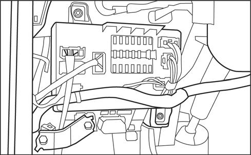 (n) Grasp lower I.P. panel to the right of steering column and pull downward to disengage clips. (Fig. 2-15) Fig.