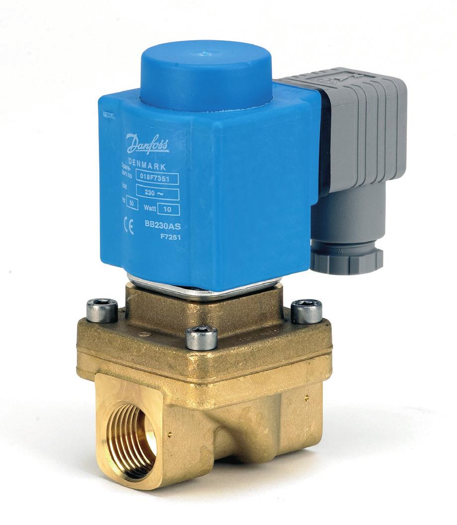 MAKING MODERN LIVING POSSIBLE Data sheet 2/2-way assisted lift operated solenoid valve type EV250B EV250B with assisted lift can operate from zero and up to 10 bar differential pressure.