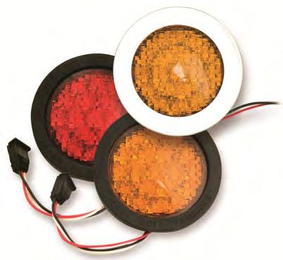 Series Amber 4" Round STT Signal Light, CONVEX LENS, 8" Wire Harness, Stainless Flange Ring T1901320: Elite Series Red 4" Round STT Signal Light, CONVEX LENS T1901325: Elite Series Red 4" Round STT