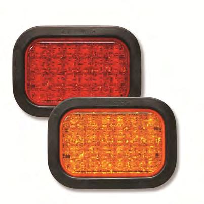 Light Head 3"x 5" Rectangular LED Red STT/Amber Turn Light Kit (Series 45) Kit includes: one 3"x 5" LED light head, heavy-duty oil resistant rubber grommet and weatherproof harness.