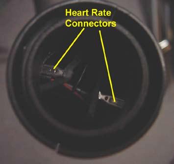 You may need to use a flat screwdriver to lever the pieces apart. 3. Use tape to label the two heart rate connectors so that you know which one connects to each side of the handgrip (Figure 3.32). 4.