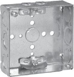 Steel Square Boxes 4" SQUARE OUTLET BOXES 22.