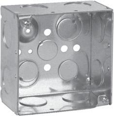 Steel Square Boxes 4" SQUARE OUTLET BOXES 30.