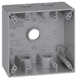 3 TWO AND THREE GANG DEEP 2 5 /8" DEEP, ALL BOXES ARE STANDARD WITH MOUNTING LUGS