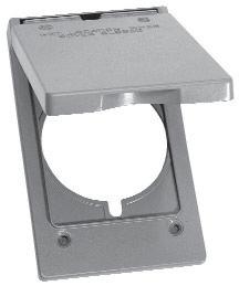 0 TP7214 One Gang Vertical For Single Receptacle or Switch 1.62" Dia. Opening Gray 25 61.