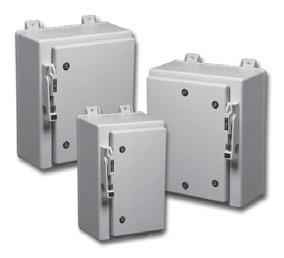 Fiberglass Enclosures Quick Selection Guide CATALOG SERIES PRODUCT GROUP & SIZE MATERIALS NUMBER OF SIZES ENVIRONMENAL RATING Wall Mount Series 3R & 4X Series 16" x 10" to 48" x 36" NEMA 3R or 4X