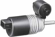 Water pumps Water pumps WSS = window cleaning / SRA = headlight cleaning Application: WSS Power: 2 bar, l/min Ø Housing: 35 mm Design: dual Ø In: 7 mm Ø Out: 6 mm Plug: 8JD 008 5-02 8TW 005 206-03