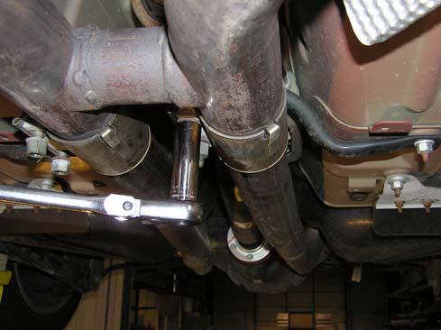 Do not use penetrating oil on any of the sensors throughout the system particularly the O2 sensors. Raise the vehicle off the ground using a floor jack and jack stands or use a hydraulic lift.