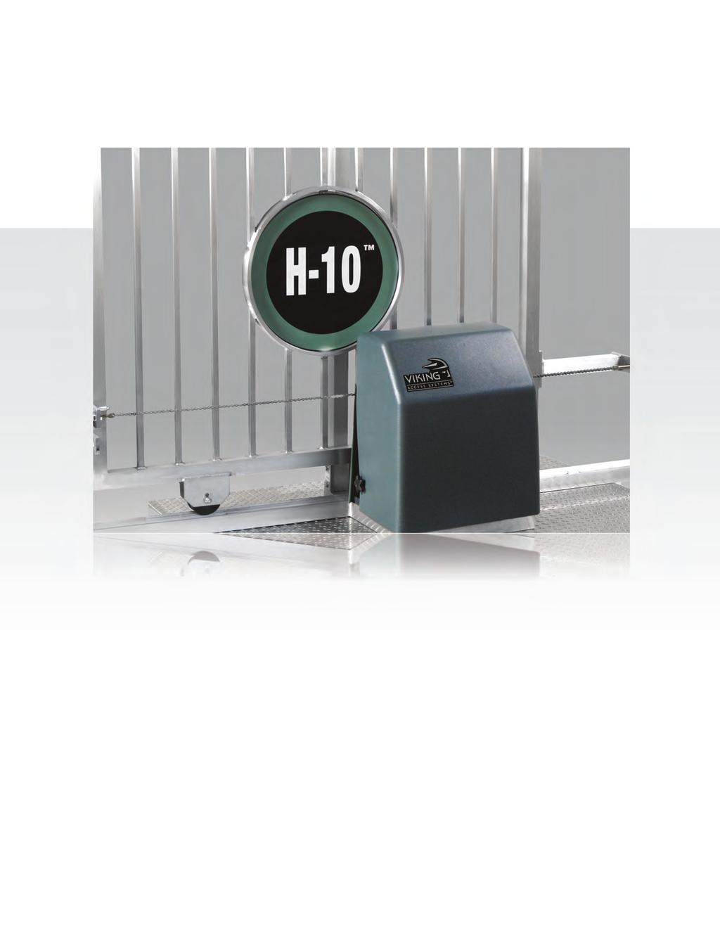 The H-10 gate operator has the capacity to operate slide gates up to 2000 lbs. and 45 feet in length at 100% duty cycle under extreme conditions.