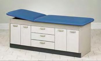 STYLE LINE SPECIALTY TABLES 9107-38 9110 Cabinet Style, Laminate Treatment Table 9107-38 78 31 30 Features 3 drawers, 2 storage compartments each with 1 adjustable shelf and adjustable