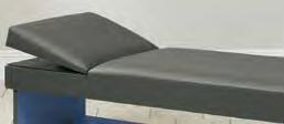 non-adjustable wedge headrest Easy-clean laminate legs in Natural, Cherry or Gray Paper dispenser included (mounted to head end leg) Item available for FedEX
