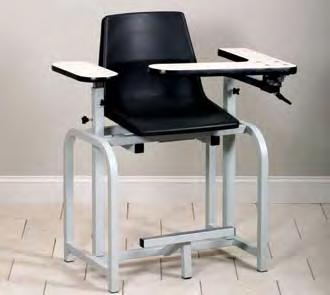 load capacity under normal use Adjustable height and depth laminate flip form Extra height reduces bending for staff 6011-F Extra-Tall Blood Drawing Chair with Flip Arm Seat Seat Height
