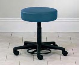STOOLS 2145 Hands-Free Stool Seat Diameter Height Range 2145 16 19 1 /2 24 1 /2 24" black powder coated aluminum base 4" thick round seat Foot activated