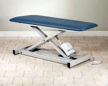 load capacity under normal use 80200 Power Table with Adjustable Backrest 80200 Length Width Height Range Overall 72 27 18 35 Backrest 38 27 Pneumatic backrest, adjustable from either side and raises