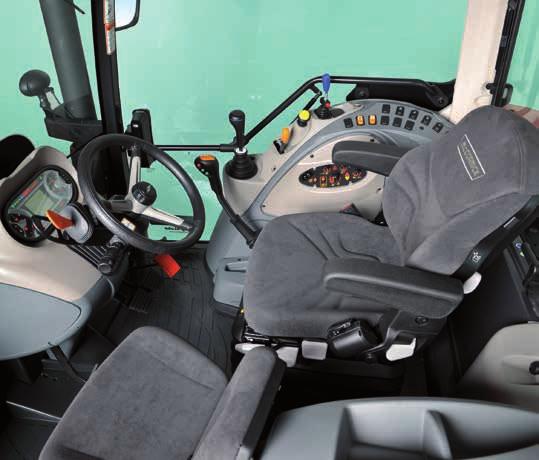 Perfectly sound-proofed and equipped with a highlyefficient air conditioning system, the cab of the X6 LWB tractor offers a comfortable environment for long hours in the field.