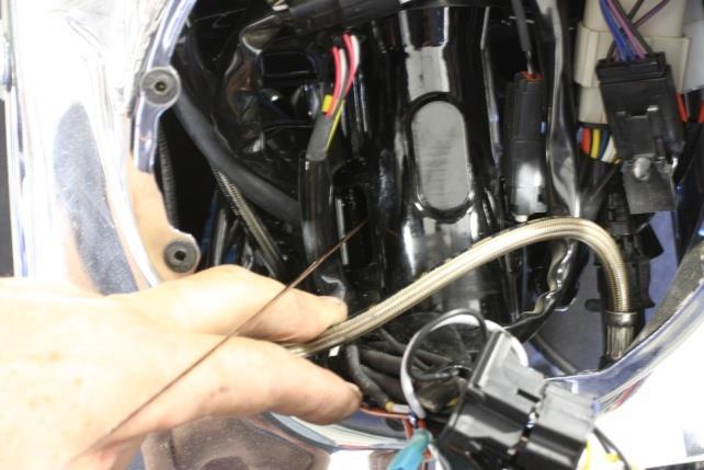 Attach wiring harness with tape to tig