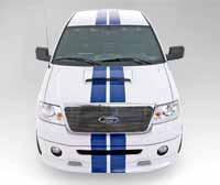 F150 Custom Stripes These dual stripes go over the hood, roof and tailgate and can be made