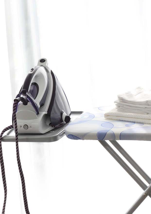 LAUNDRY CARING NO WATER ON THE FLOOR. Unique, multi-layer PerfectFlow Ironing Board cover jointly developed by Philips and Brabantia for faster ironing without water on your floor.