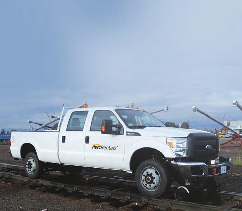 HI-RAIL PICKUP TRUCKS HI-RAIL PICKUP TRUCKS TRUCKS EQUIPPED WITH: HI-RAIL PICKUP TRUCKS Herc Rentals offers railroad operation trucks, stake body, cranes, and dumps for your railroad construction