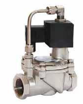 HIGH FLOW F Series Model 2 High Flow, 2-Way, Diaphragm Operated Normally Closed or Normally Open Line Sizes to 2-/2 NPT Vibration Resistance to 9g These diaphragm operated solenoid valves offer Gems'