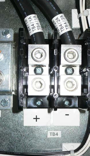 4.4. Route 1 - DC Bus Terminal Connections In the GE Flywheel, the DC power cables are terminated, shown in Figure 8 (also see the Floor Mounting Details).