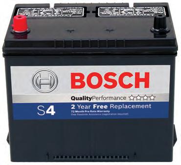 Passenger car batteries from Bosch: Top performance right from the start Bosch battery Premium performance battery ff 100% maintenance free* ff Focus on premium car segments and cars with a high