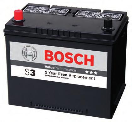 warranty ff Free road side assistance Bosch battery Quality performance battery ff 100 % maintenance free* ff Allround battery focused on mid-size car segment with average number of electrical