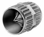 steel, steel, and hard alloy tube ends. For deburring the inside and outside diameters of 3/16 to 1 1/2 in.