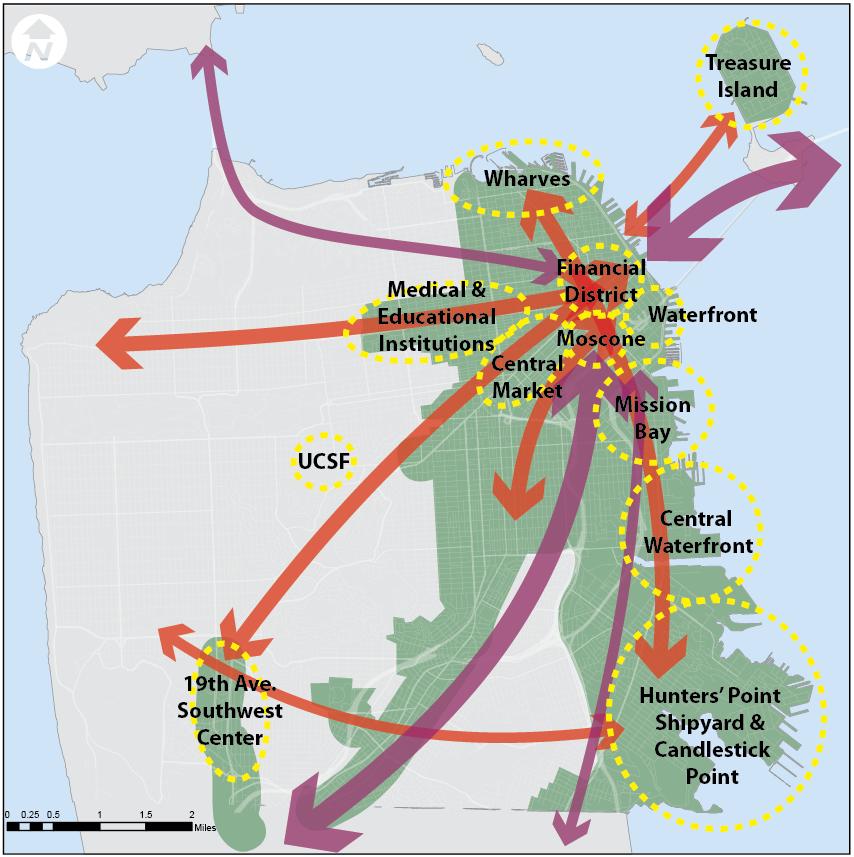 Significant regional growth from the East Bay and South Bay Increasing pressure on BART s downtown