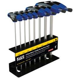 Hex-Key Wrenches T-Handle Hex-Keys T-Handle Hex-Key Sets with Stand - Metric Metal stand for convenient mounting on bench or wall JTH68M JTH68M 6" Metric Journeyman T-Handle Set 8 Pc 1.8 lb (0.