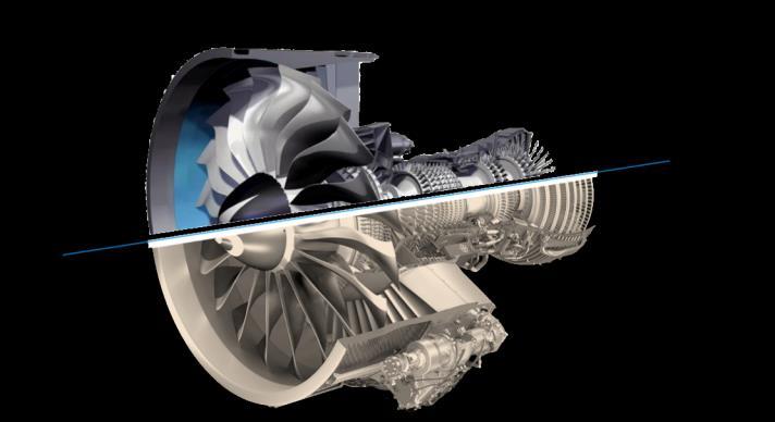 Geared turbofan versus conventional turbofan higher propulsive efficiency higher low spool component efficiency shorter,
