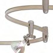 Silver Transormer with 10 coiled cord Portable MR16 Spot 76-453 Transparent 5 Lights X 20W MR16 Max.