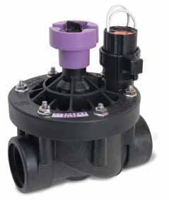 8 bar) pressure One-piece solenoid design with captured plunger and spring for easy servicing. Prevents loss of parts during field service e Valves PESB-R Cutaway PESB valves to reclaimed water valve.