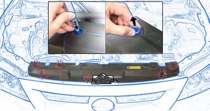 2. Hood Switch Installation. a. b. Place the Vehicle in Park with the Parking Brake set.