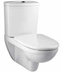 Odeon Patio Wall-hung toilet in White Wall-hung toilet 540 x 355 x 380 mm 535 x 361 x 365 mm K-8752IN-0 with Regular-Close seat P-trap 225 mm K-18131K-WD-0* with