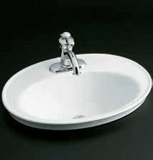 Serif Self-rimming lavatory K-2075IN-1-0 563 x 414 x 210 mm White and