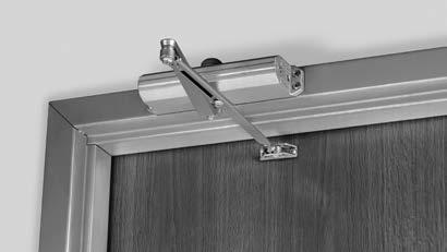 APPLICATIONS REGULAR ARM This is the only pull-side application where a double lever arm is used. It is the most power-efficient application for a door closer.