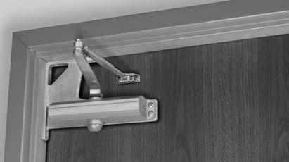 APPLICATIONS CORNER BRACKET This application can be used where top jamb and parallel arm application will not accommodate the door and frame conditions.