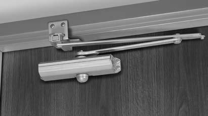Available for regular arm, non-hold open installations, this arm has a stop mounted on the arm elbow and allows the door to swing 85 to 110 based on template installation.