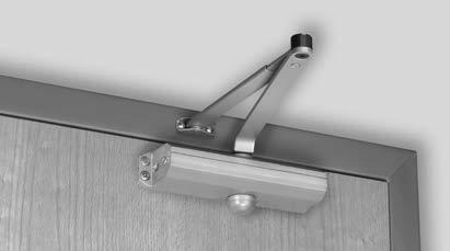 Coupled with the door closer s backcheck feature, this arm provides the most controlled stop available with a surface door closer.