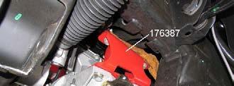 5 2) Attach left drop bracket 176387 to the driver side differential frame mount with the original hardware. See illustration 6. Tighten bolts to 65 ft. lbs Illus.